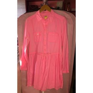 Gap Pink Button-Front Dress